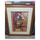 Framed White Orchid Floral Artwork