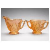 Jeannette Iris & Herringbone Creamer & Sugar
