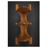 Wooden Tiered Wall Display Rack