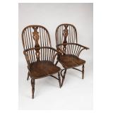 Wooden Windsor-Style Armchairs