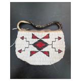 Native American Fully Beaded Geometric Handbag