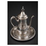 Lot of EPNS Beverage Pot and Matching Tray