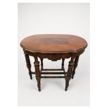 Scalloped Oval Wood Table