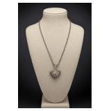 Sterling Silver 15g Heart Pendant Necklace