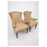 Leather Wingback Armchairs