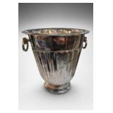 Fluted Metal Pedestal Vessel