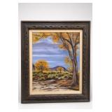 Framed Autumn Landscape Painting