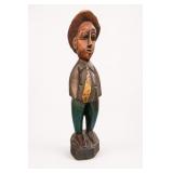Carved Painted Standing Figure Sculpture
