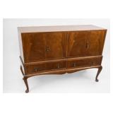 Wood Cabinet with Upper Cupboard