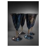 Four Silverplate Goblets
