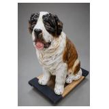 Mid-Century Glazed Terracotta St. Bernard