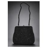 Black Beaded Evening Handbag