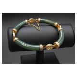Chinese-Style Green Segmented Bracelet