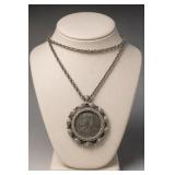 Silver Franklin 1949 Half Dollar Necklace