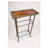 Tall Metal and Wood Side Table