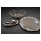 Lot of Silver-Tone Serving Pieces