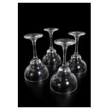 Lot of 4 Clear Stemmed Margarita Glasses
