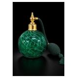 Albert E. Price Green Glass Perfume Atomizer