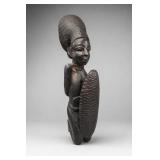 Yoruba Hand-Carved Wooden Figure