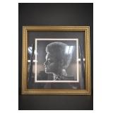 Framed Black-and-White Portrait Photograph