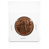 .999 Fine Copper Standing Liberty-Style Round