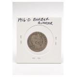 1916-D Barber Quarter