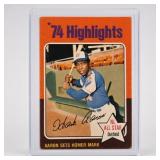 1974 Topps Hank Aaron No. 1 Baseball Card