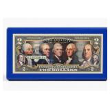 $2 Founding Fathers Colorized Note