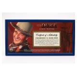 Merrick Mint John Wayne The Dukeï¿½ $2 Note