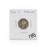 1916-S Mercury Dime