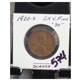 1920-S Lincoln Wheat Cent