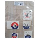 1964"1972 Political Campaign Stickers