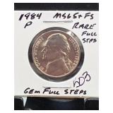 1984-P Jefferson Nickel Gem Full Steps