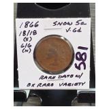 1866 18/18 Indian Head Cent