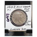 1913-D Buffalo Nickel