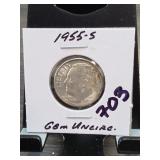 1955-S Roosevelt Dime