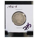 1916-S Barber Dime