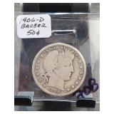 1906-D Barber Half Dollar