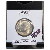 1955 Roosevelt Dime