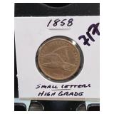 1858 Flying Eagle Cent, Small Letters