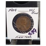 1909 Lincoln Wheat Cent