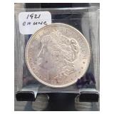 1921 Morgan Dollar, Choice UNC