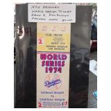 Los Angeles Dodgers 1974 World Series Ticket
