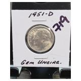 1951-D Roosevelt Dime
