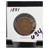 1881 Indian Head Cent, VG