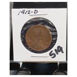 1912-D Lincoln Wheat Cent, G4