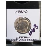 1981-D Roosevelt Dime