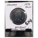 Royal Canadian Mint 1973 Canada 50-Cent Arms Coin