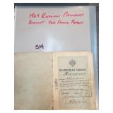 1909 Imperial Russian Passport Booklet