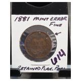 1881 Indian Head Cent